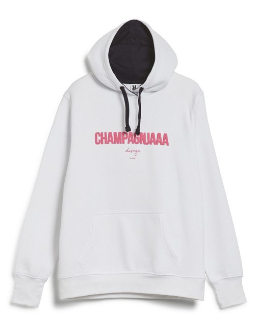 Hoodie Damen "CHAMPAGNJAAA" – weiß