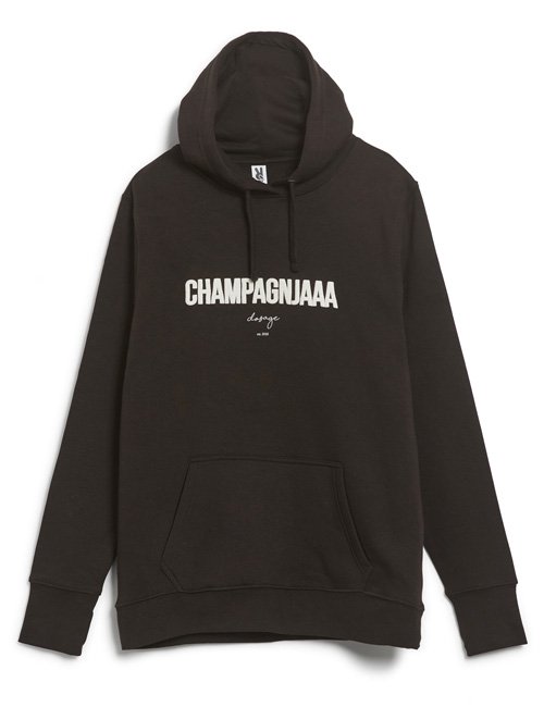 Hoodie Herren "CHAMPAGNJAAA" – schwarz