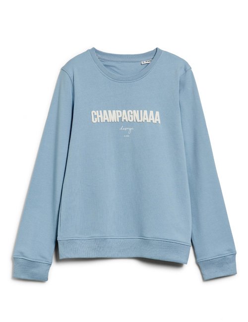 Sweater Damen "CHAMPAGNJAAA" – hellblau