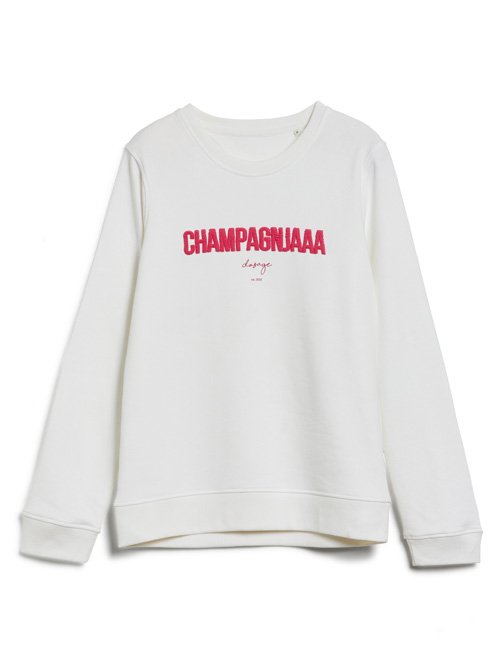 Sweater Damen "CHAMPAGNJAAA" – weiß