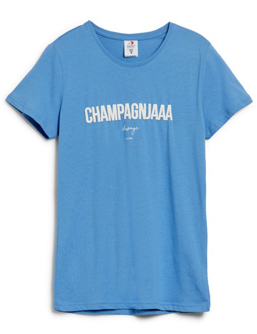 T-Shirt Damen "CHAMPAGNJAAA" – hellblau