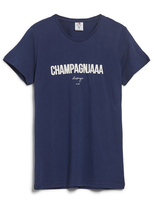 T-Shirt Damen "CHAMPAGNJAAA" – navy