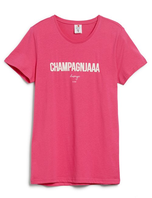 T-Shirt Damen "CHAMPAGNJAAA" – pink