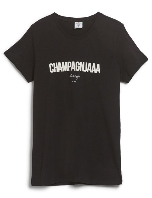 T-Shirt Damen "CHAMPAGNJAAA" – schwarz